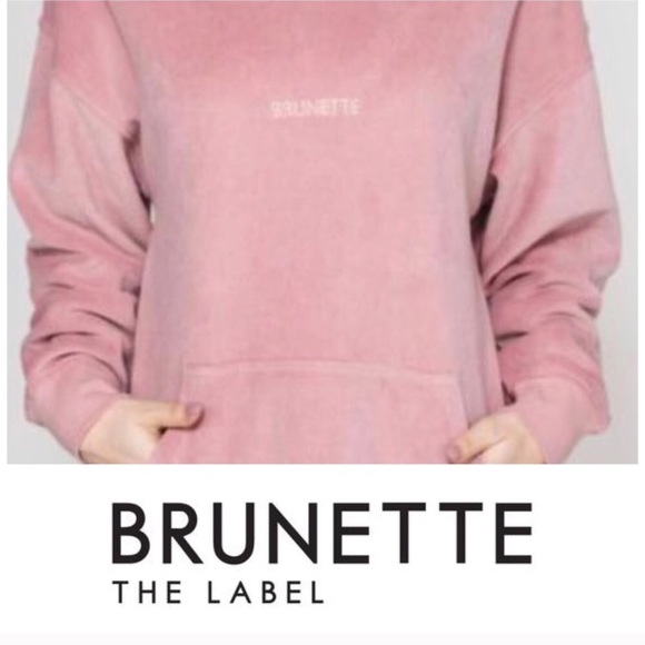 BRUNETTE THE LABEL | Velour Pullover Hoodie Sz S/M - Picture 11 of 11